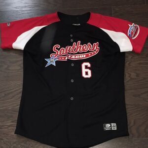 2008 All Star Game Worn Baseball Sewn Jersey Brad Davis Carolina Mudcats 44/XL